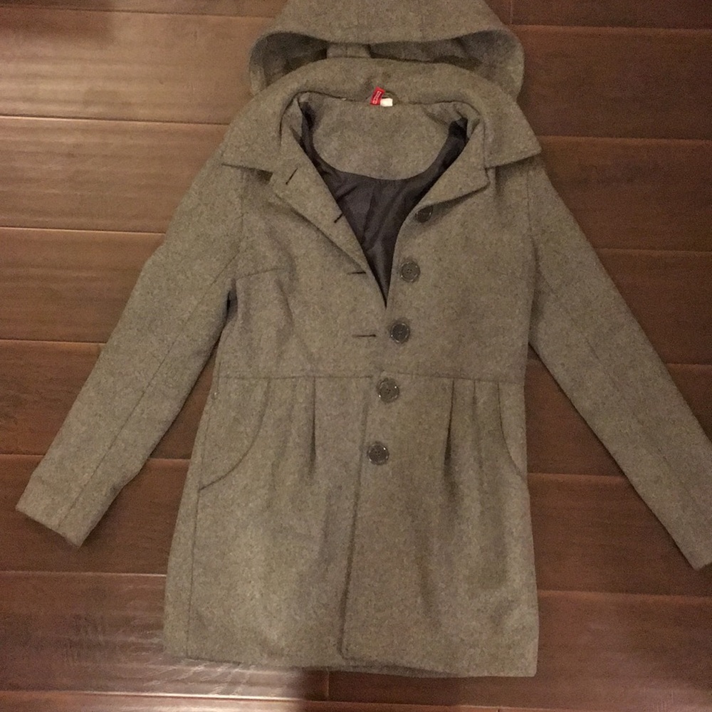 Gray pea coat